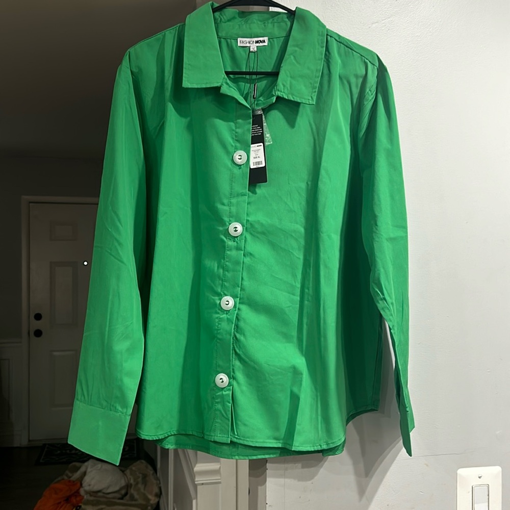 Green blouse size XL